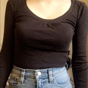Feminine Long sleeve black shirt size small